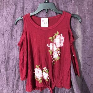 🔴 Girls Cold Shoulder Shirt